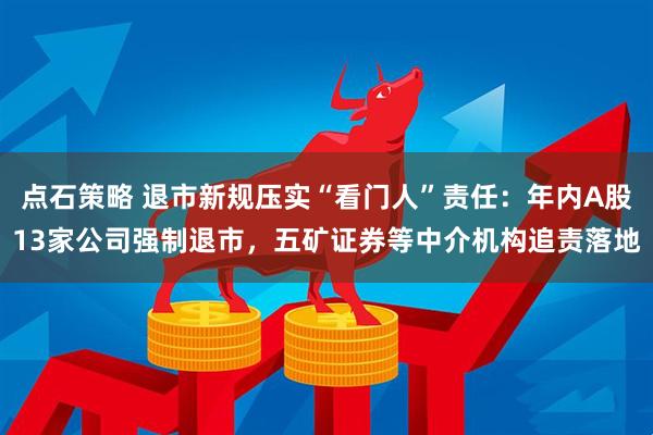 点石策略 退市新规压实“看门人”责任：年内A股13家公司强制退市，五矿证券等中介机构追责落地